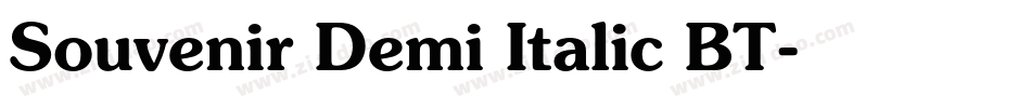 Souvenir Demi Italic BT字体转换
